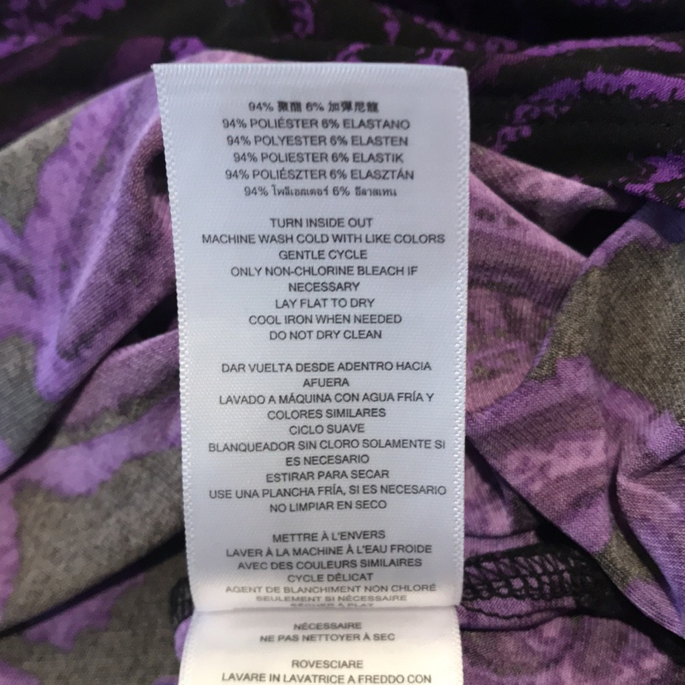 Michael Kors Side Tie Top Purple And Black S. NWT - Picture 5 of 7
